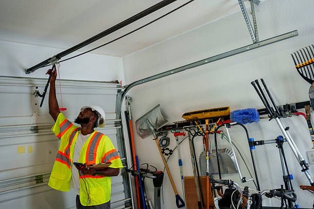 Professional Garage Door Panel Replacement technician working in Marion, IN